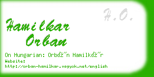 hamilkar orban business card